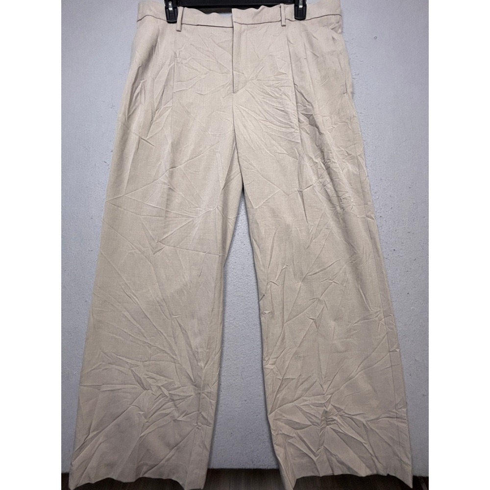 H&M Loose Ample Stretch Trousers Beige Tan Size US 38 EUR 38 W38 Mens